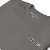 England World Cup Lion Embroidered Football T-Shirt in charcoal, embroidery detail close-up
