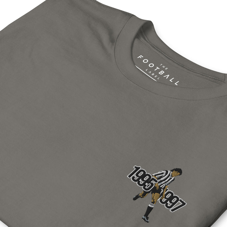 The Class of the 90s — David Ginola Inspired Newcastle United Embroidered Football T-Shirt