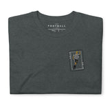 Alan Shearer Inspired Newcastle King Card Embroidered Football T-Shirt in dark heather, front view