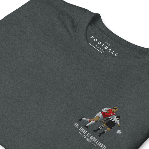 Dennis Bergkamp Inspired Arsenal Iconic Moment Embroidered Football T-Shirt