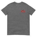 Nottingham 1865 retro embroidered football T-shirt in Graphite Heather