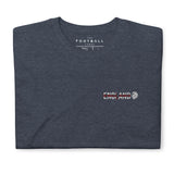 England World Cup Lion Embroidered Football T-Shirt in heather navy, front view