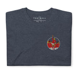England 1966 Circle Embroidered Football T-Shirt in heather navy, front view