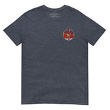 England 1966 Circle Embroidered Football T-Shirt in heather navy, alternate front view