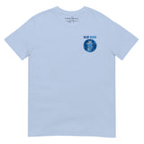 Manchester City Blue Moon Embroidered Football T-Shirt in light blue, alternate front view