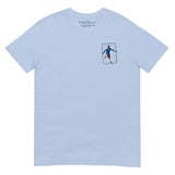 Didier Drogba Inspired Chelsea King Card Embroidered Football T-Shirt in light blue, alternate front view