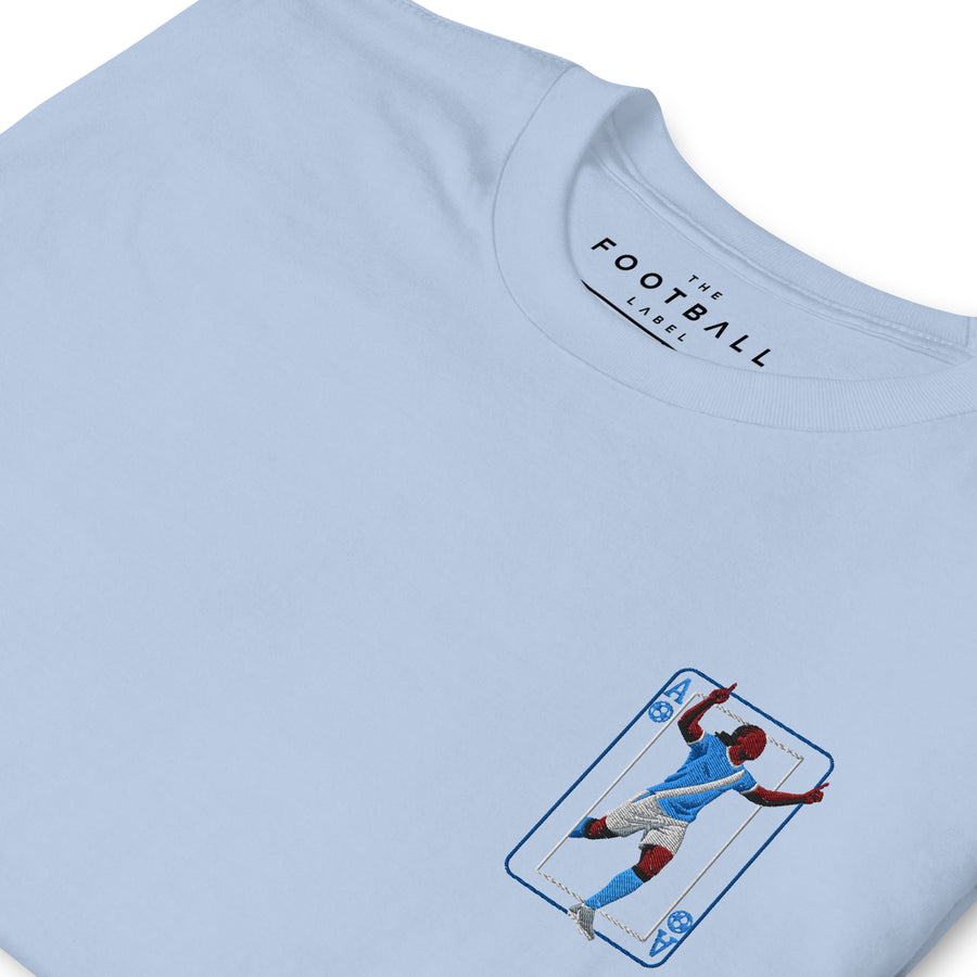 Jérémy Doku — Ace of Clubs Manchester City Inspired Embroidered Football T-Shirt
