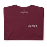 England World Cup Lion Embroidered Football T-Shirt in maroon, front view