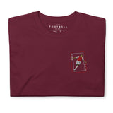 Thierry Henry Inspired Arsenal King Card Embroidered Football T-Shirt in maroon, front view