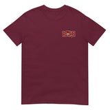 Nottingham 1865 retro embroidered football T-shirt in Maroon