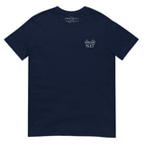 Tottenham Postcode Embroidered Football T-Shirt in navy, alternate front view