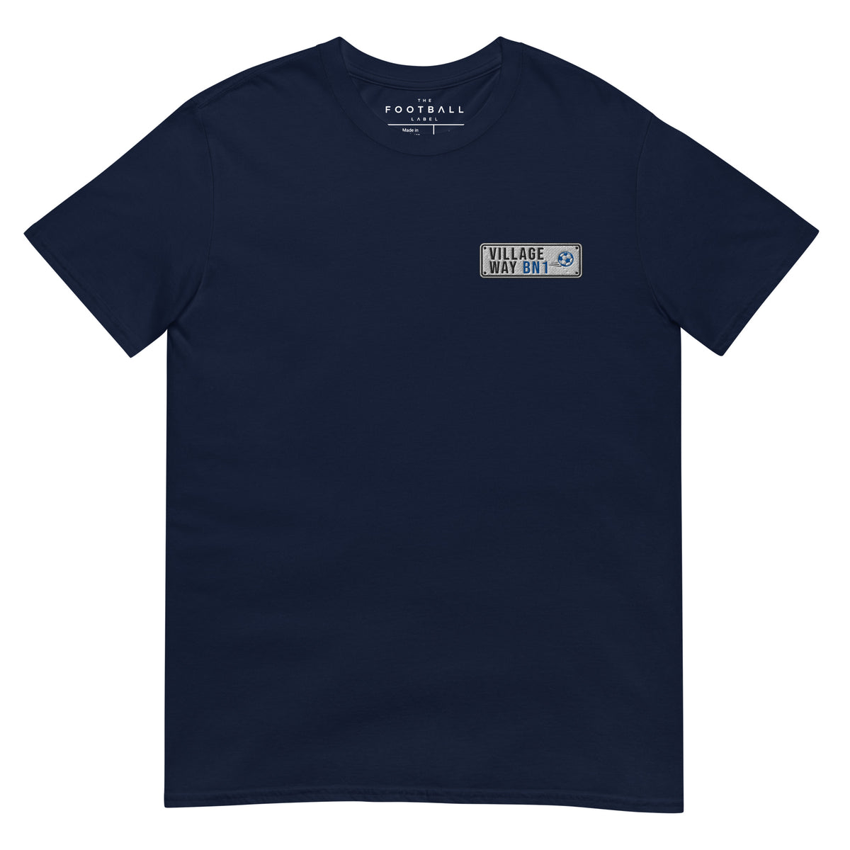 Brighton Street Sign Embroidered Football T-Shirt