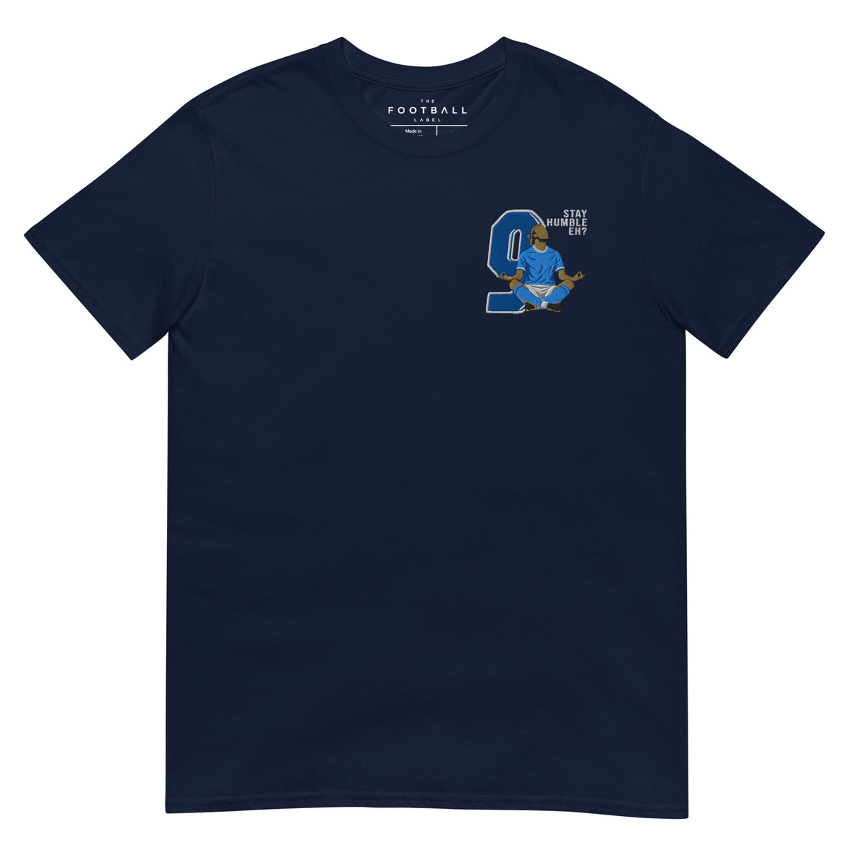Erling Haaland Inspired Manchester City Embroidered Football T-Shirt