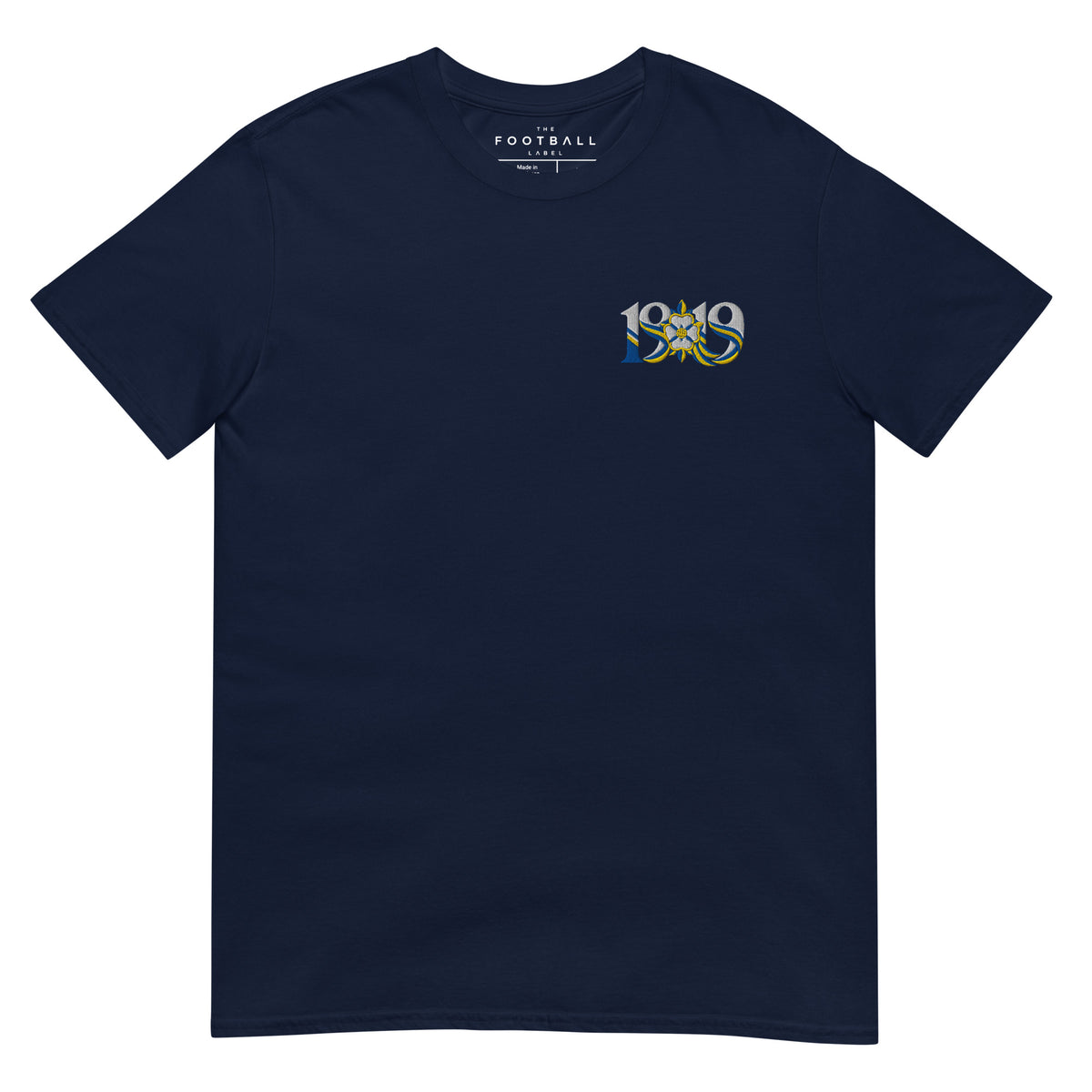 Leeds 1919 — White Rose Heritage Embroidered Football T-Shirt