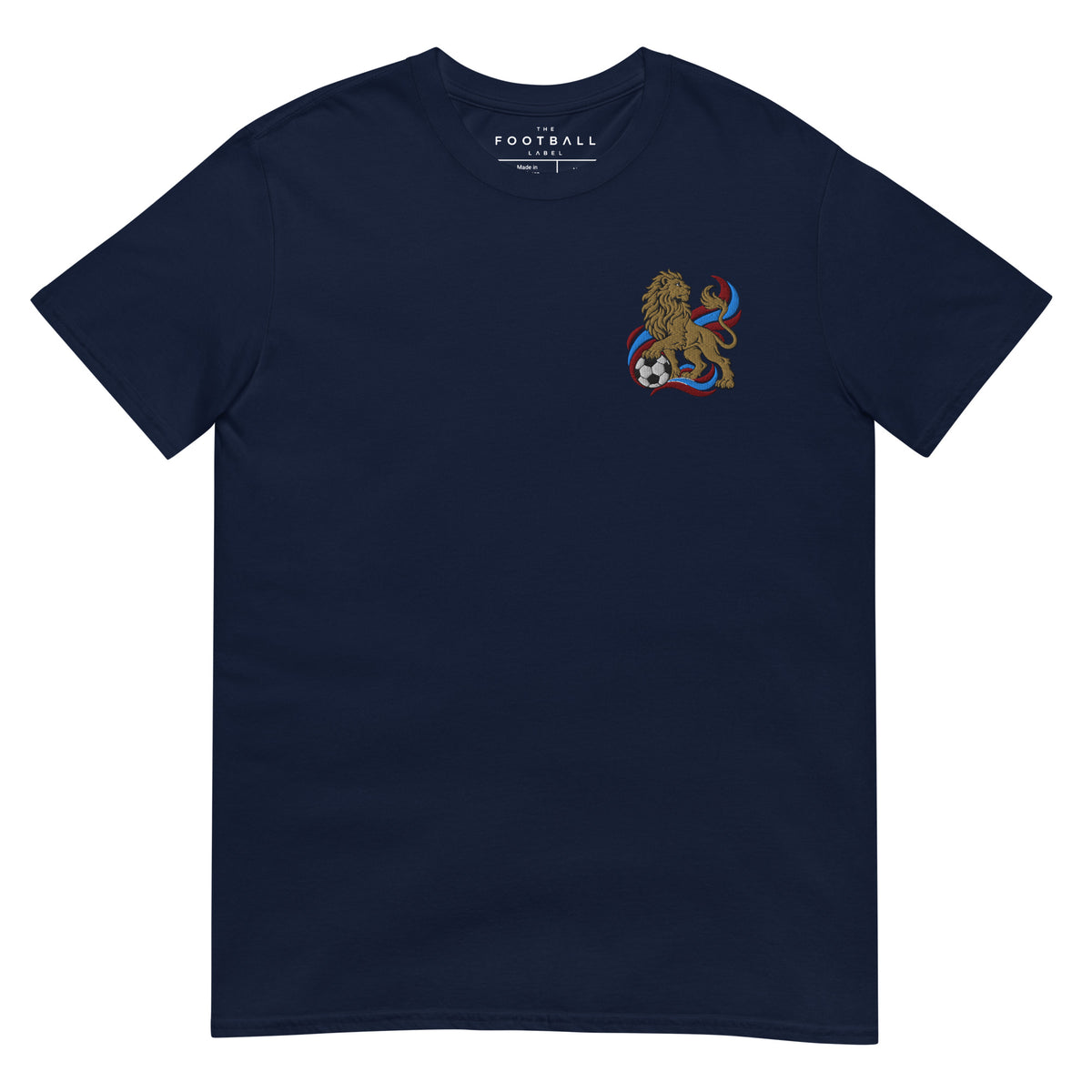Claret & Blue Lion Inspired Embroidered Football T-Shirt