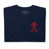 Nottingham Forest Inspired Two Stars Embroidered Football T-Shirt in navy – front view