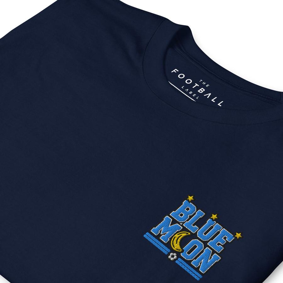 Blue Moon Banana Inspired Man City Embroidered Football T-Shirt