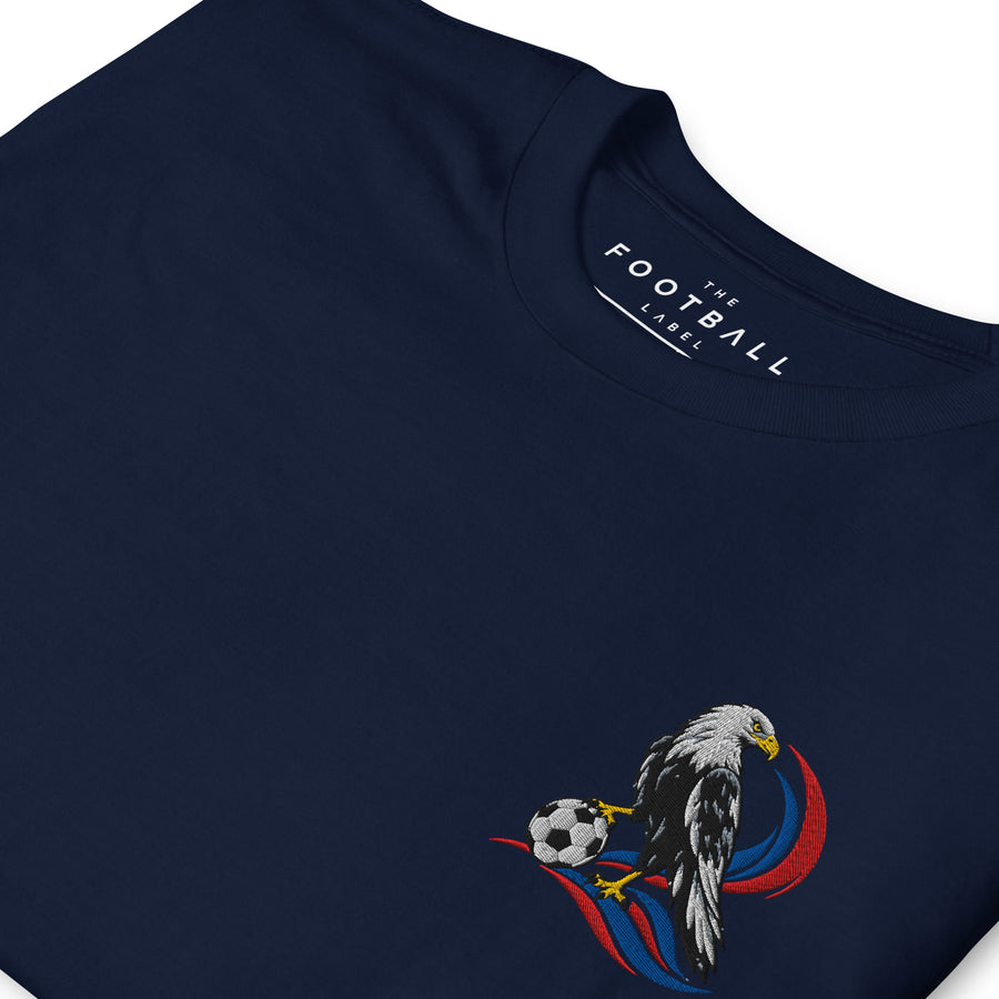 Eagle Inspired Embroidered Football T-Shirt