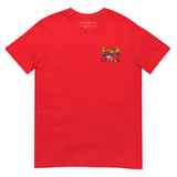 England v Colombia 1998 Embroidered Football T-Shirt in red, alternate front view