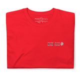 England World Cup Lion Embroidered Football T-Shirt in red, front view
