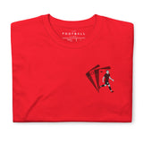 Justin Kluivert Inspired Bournemouth King Embroidered Football T-Shirt in red, front view
