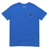 Didier Drogba Inspired Chelsea King Card Embroidered Football T-Shirt in royal, alternate front view