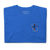 Didier Drogba Inspired Chelsea King Card Embroidered Football T-Shirt in royal, front view