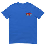 Nottingham 1865 retro embroidered football T-shirt in Royal