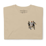 England v Argentina 1998 Embroidered Football T-Shirt in sand, front view