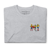 England v Colombia 1998 Embroidered Football T-Shirt in sport grey, front view