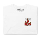 England 1966 World Cup Winners Embroidered Football T-Shirt in white, front view