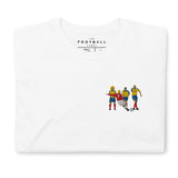 England v Colombia 1998 Embroidered Football T-Shirt in white, front view