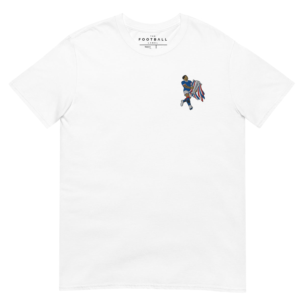James Tavernier Inspired Rangers 2020/21 Trophy Lift Embroidered Football T-Shirt