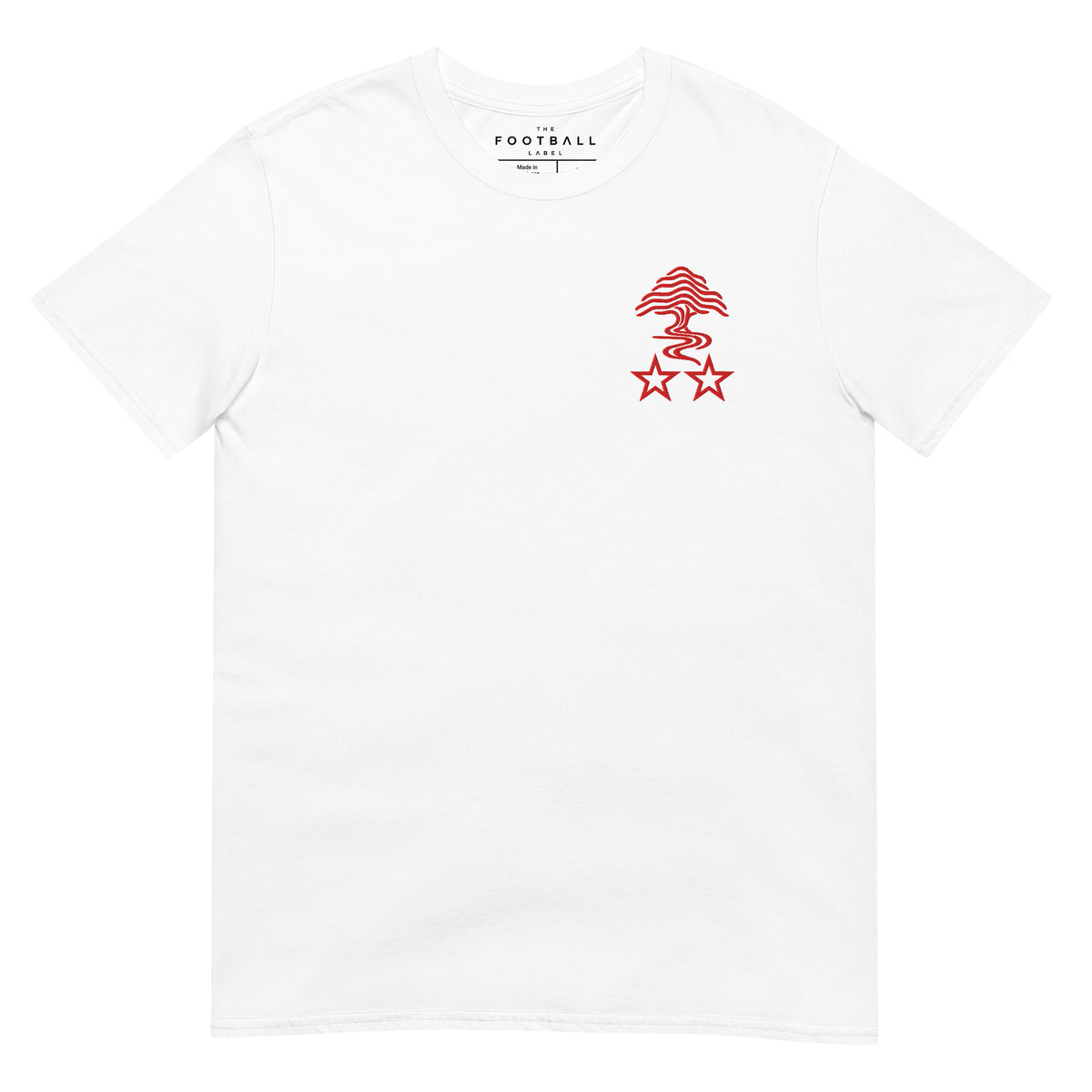 Nottingham Forest Inspired Two Stars Embroidered Football T-Shirt in white – front view