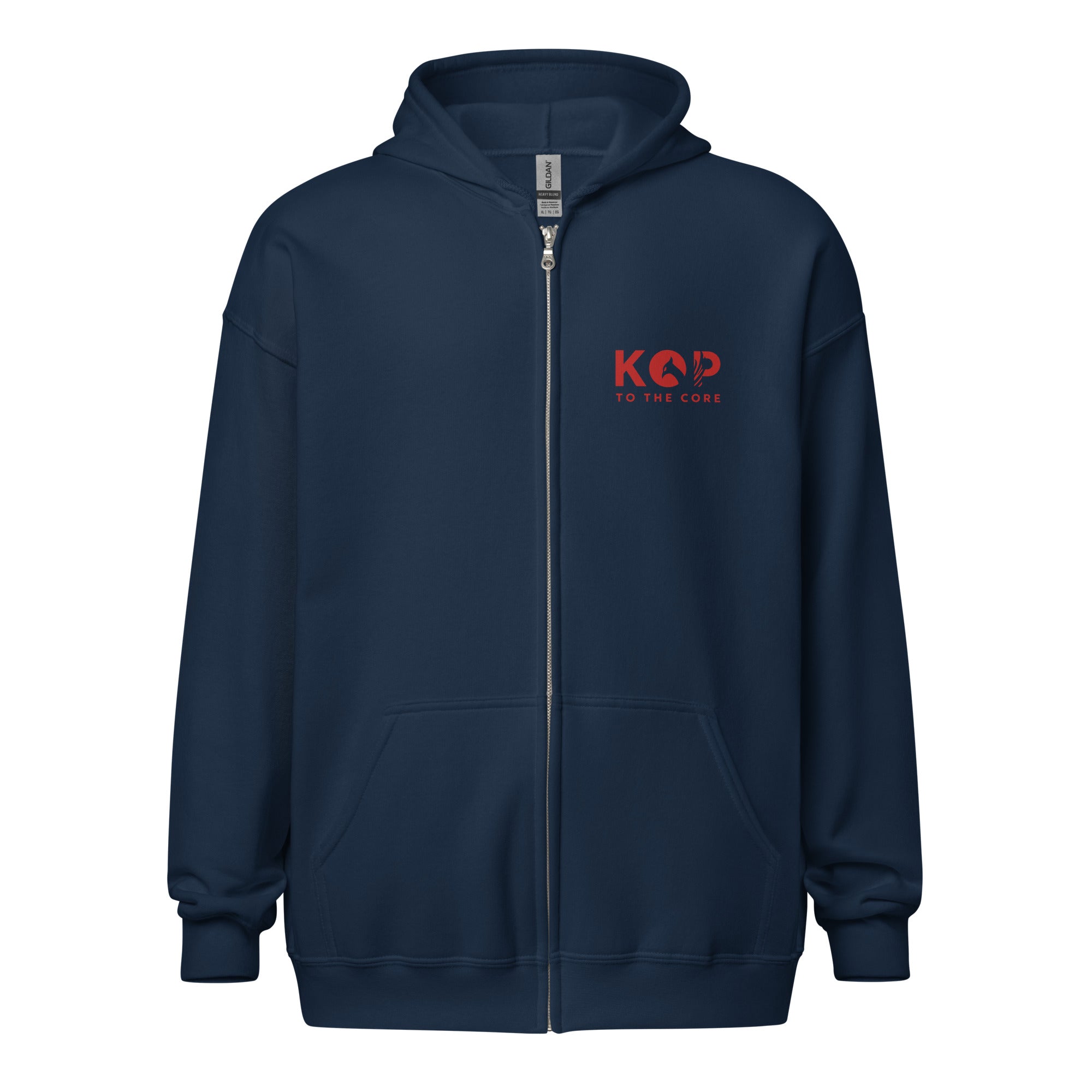 LFC Kop To The Core Zip Hoodie-Prism and Ink