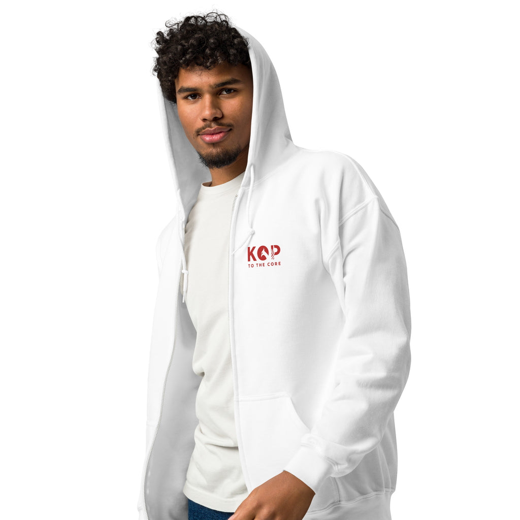 LFC Kop To The Core Zip Hoodie-Prism and Ink