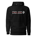 England World Cup Lion Embroidered Football Hoodie in black, alternate front view