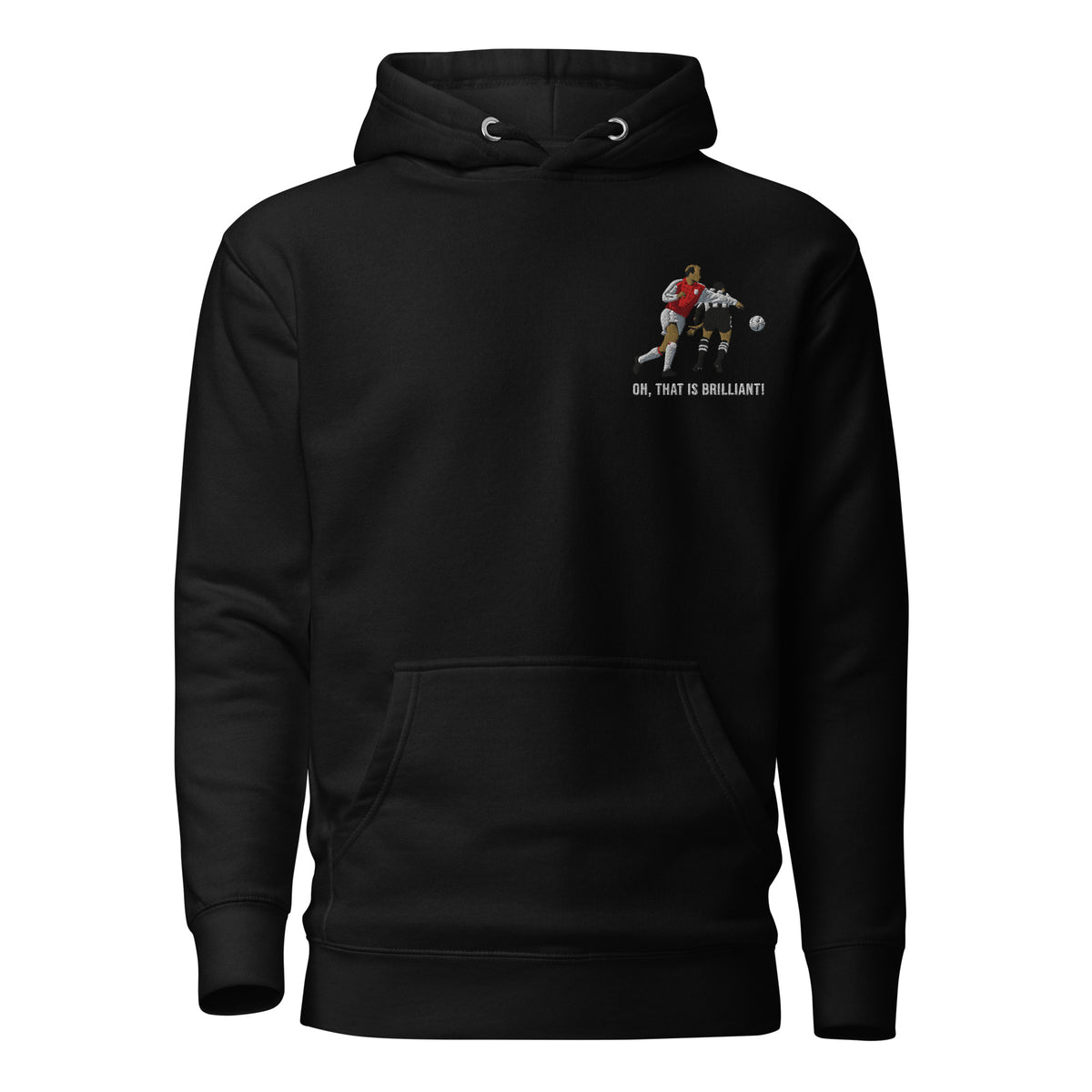 Dennis Bergkamp Inspired Arsenal Iconic Moment Embroidered Football Hoodie