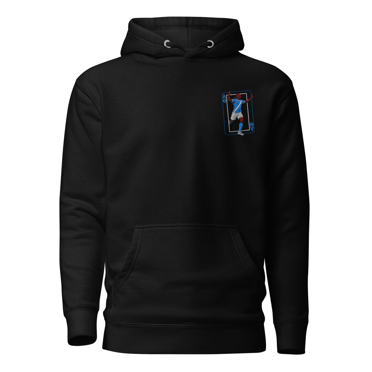 Jérémy Doku — Ace of Clubs Manchester City Inspired Embroidered Football Hoodie