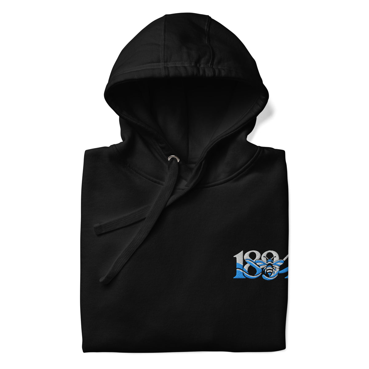 Manchester 1894 Worker Bee embroidered football hoodie in Black
