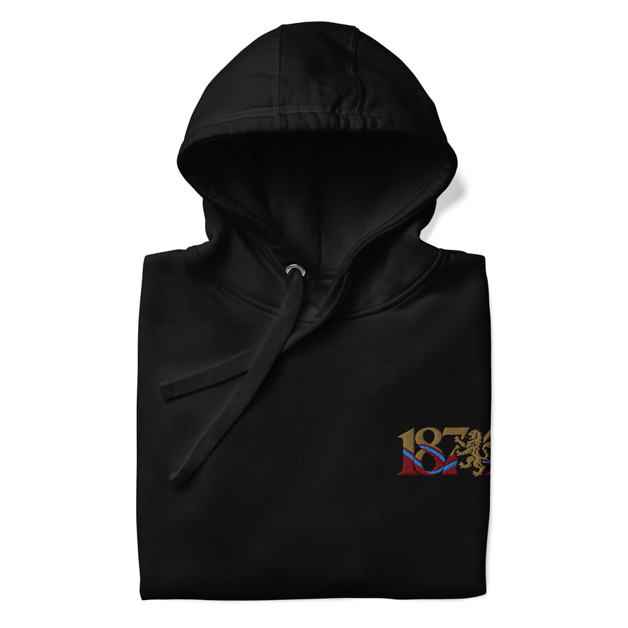 Aston Villa 1874 — Lion Heritage Embroidered Football Hoodie