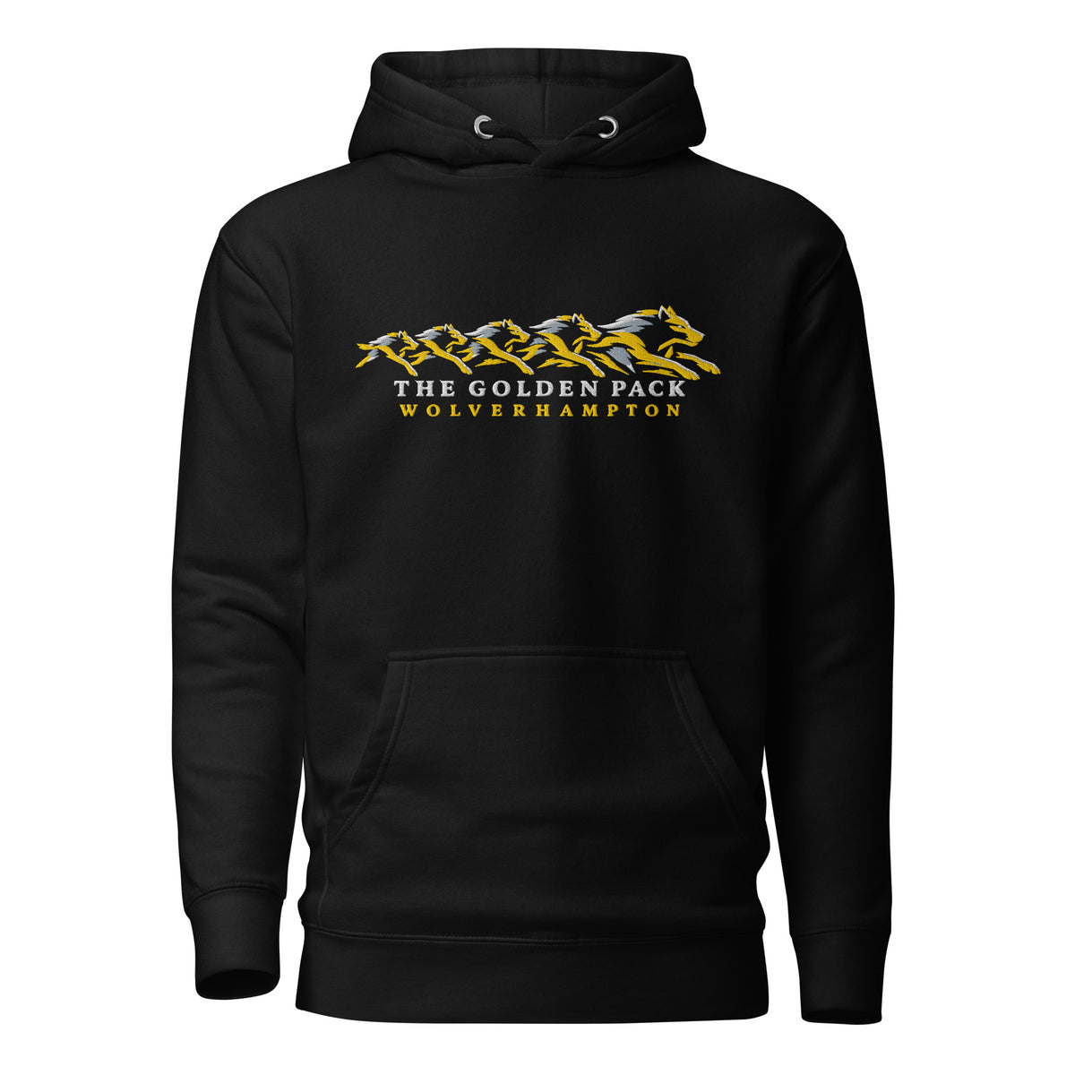 The Golden Pack Wolverhampton Inspired Embroidered Football Hoodie