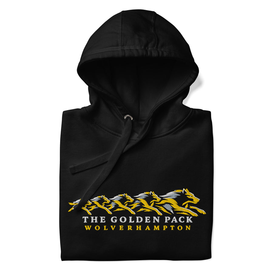 The Golden Pack Wolverhampton Inspired Embroidered Football Hoodie