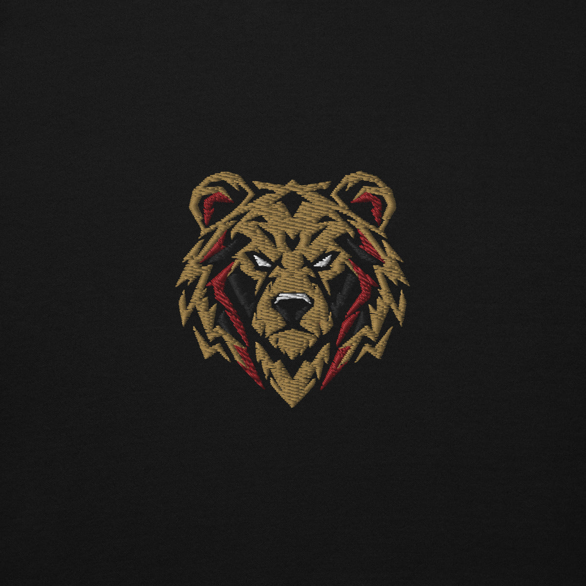 Bournemouth Inspired Geometric Bear Embroidered Football Hoodie