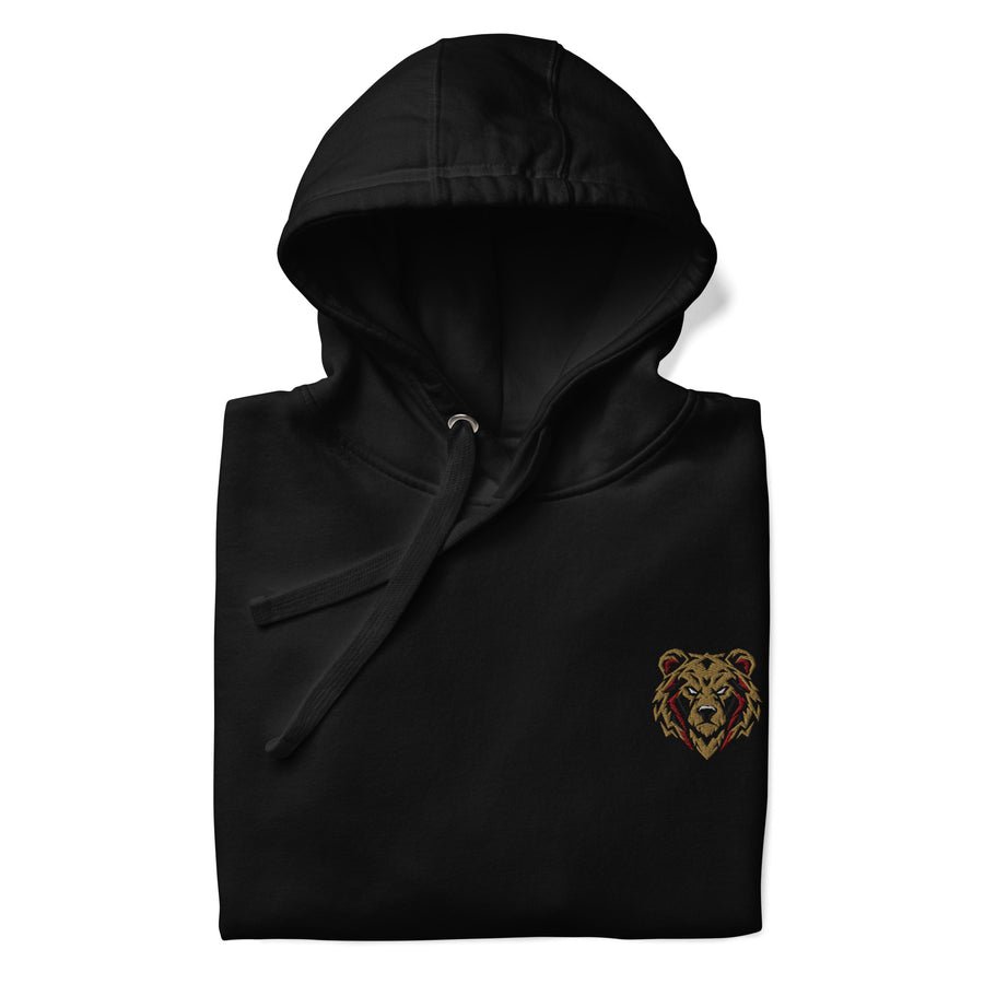 Bournemouth Inspired Geometric Bear Embroidered Football Hoodie