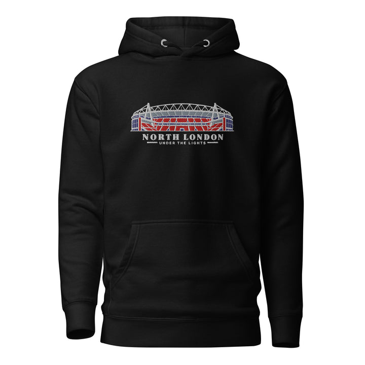 Arsenal Inspired Under The Lights Embroidered Football Hoodie