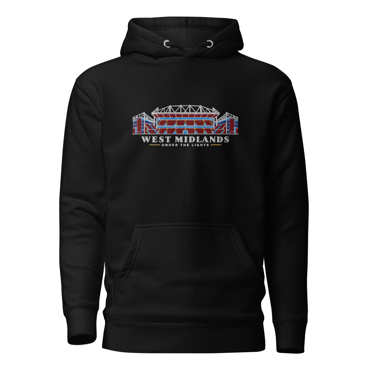 Aston Villa Inspired Under The Lights Embroidered Football Hoodie