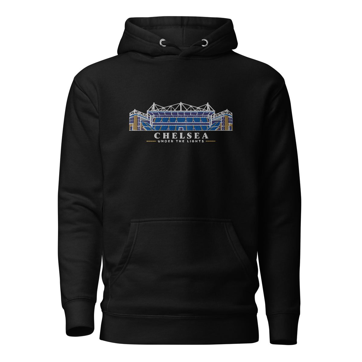 Chelsea Inspired Under The Lights Embroidered Football Hoodie