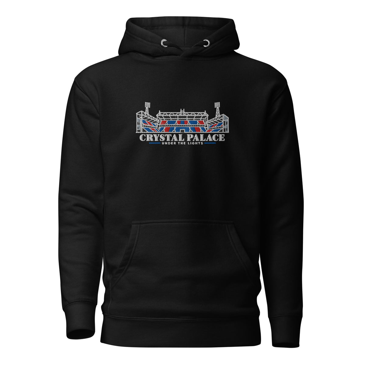Crystal Palace Inspired Under The Lights Embroidered Football Hoodie