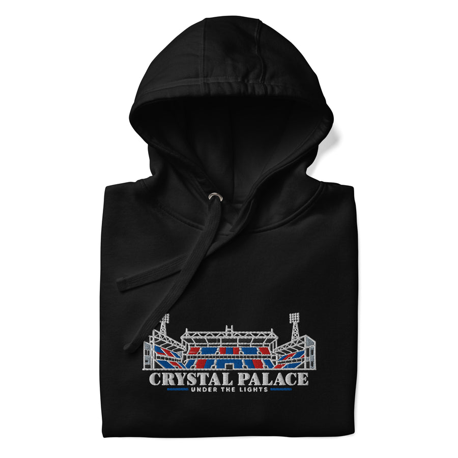 Crystal Palace Inspired Under The Lights Embroidered Football Hoodie